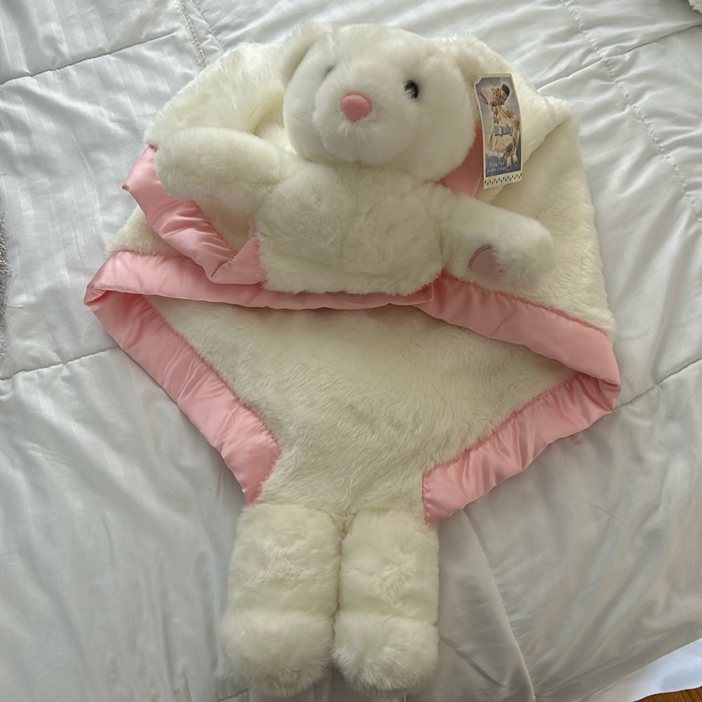 NWT My Banky pink bear baby blanket